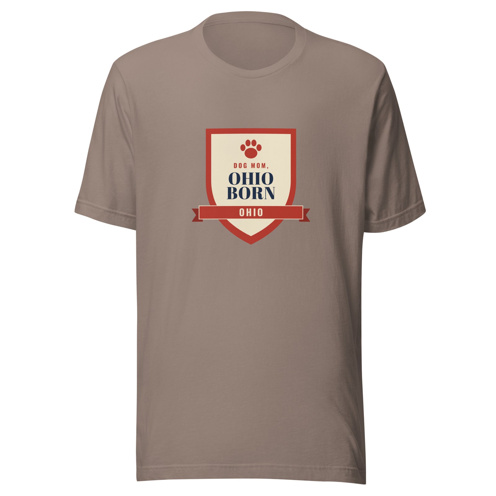 Dog Mom Ohio Born – Tee – Pebble