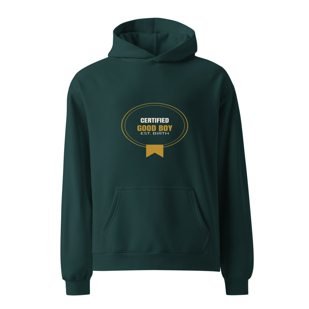 Hoodie Pine Green front