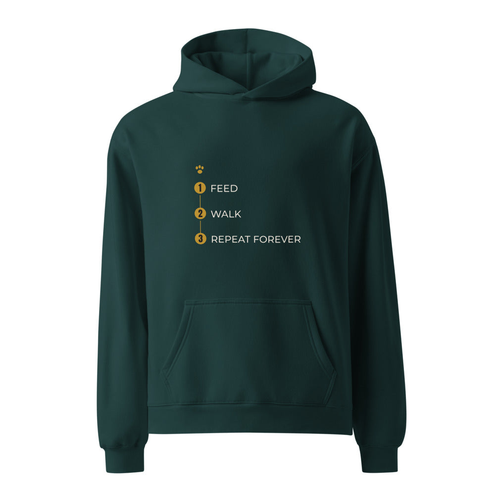 Hoodie Pine Green front