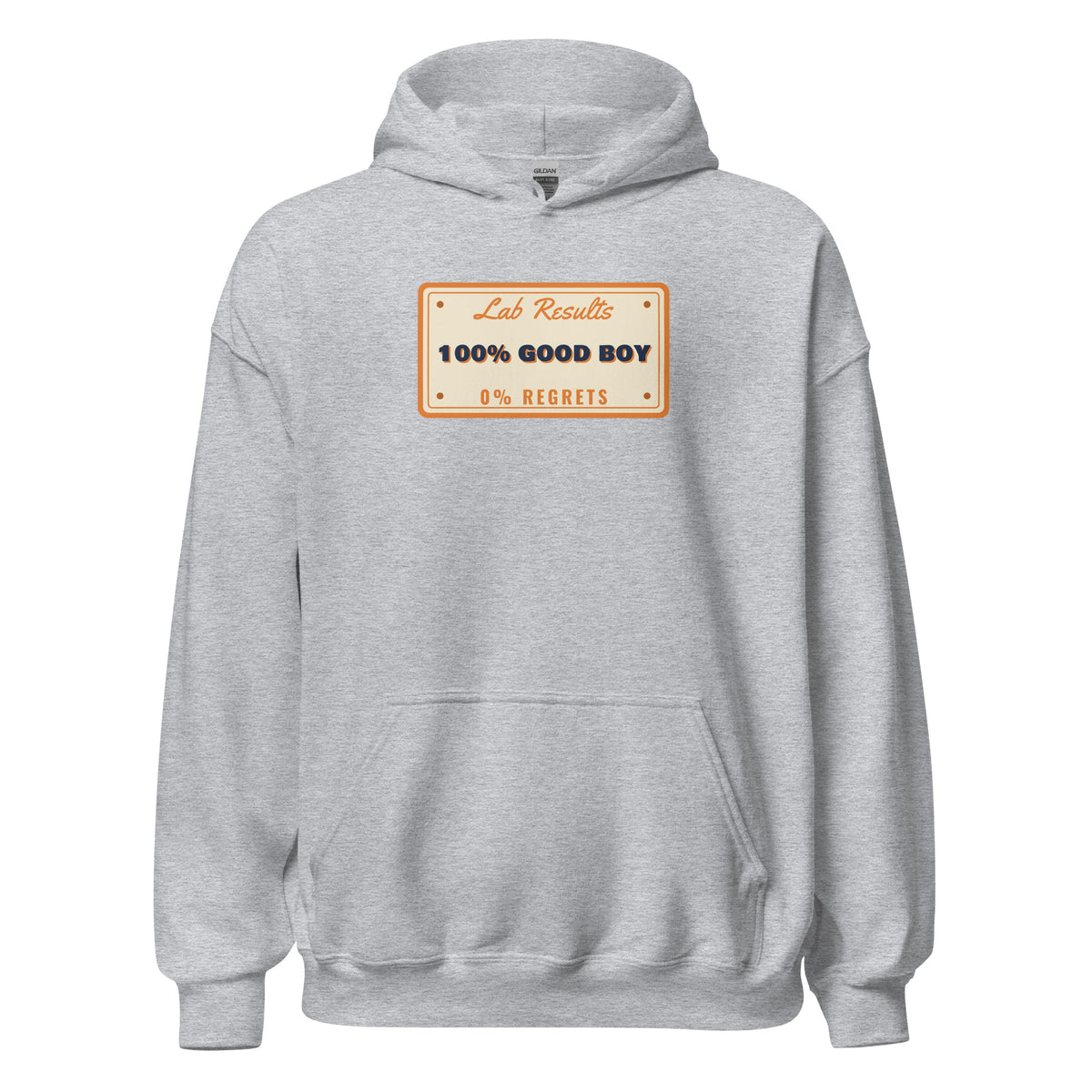 Pedigree 100% Good Boy 0% Regrets – Hoodie – Heather Grey