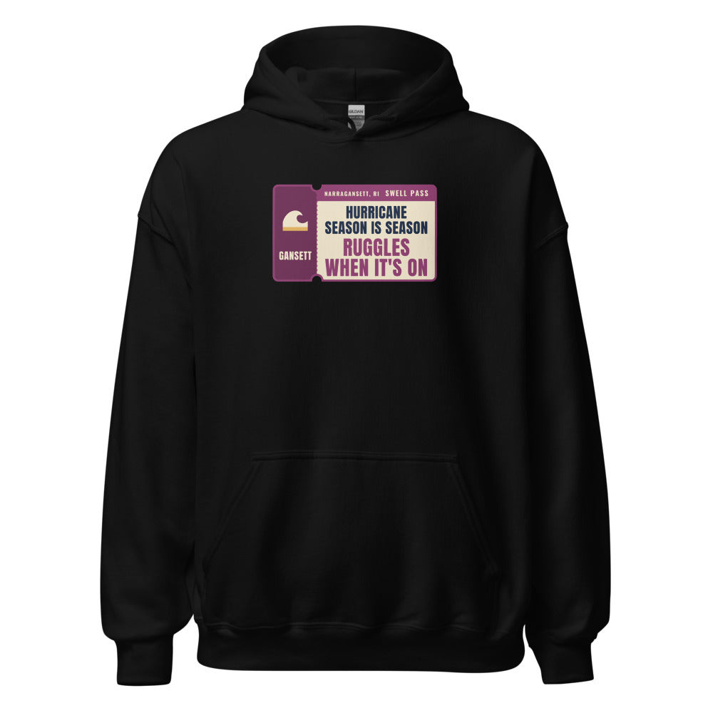 Narragansett Hurricane Season Is Season Ruggles When It's On – Hoodie – Black