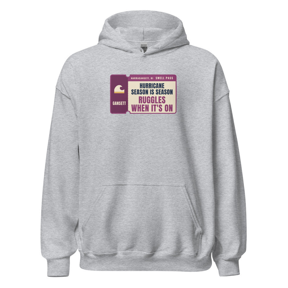 Narragansett Hurricane Season Is Season Ruggles When It's On – Hoodie – Black