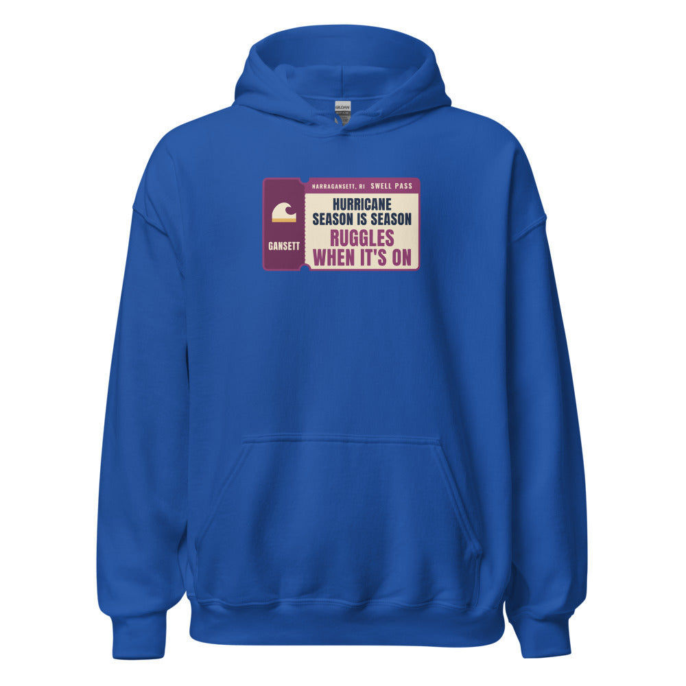 Narragansett Hurricane Season Is Season Ruggles When It's On – Hoodie – Royal