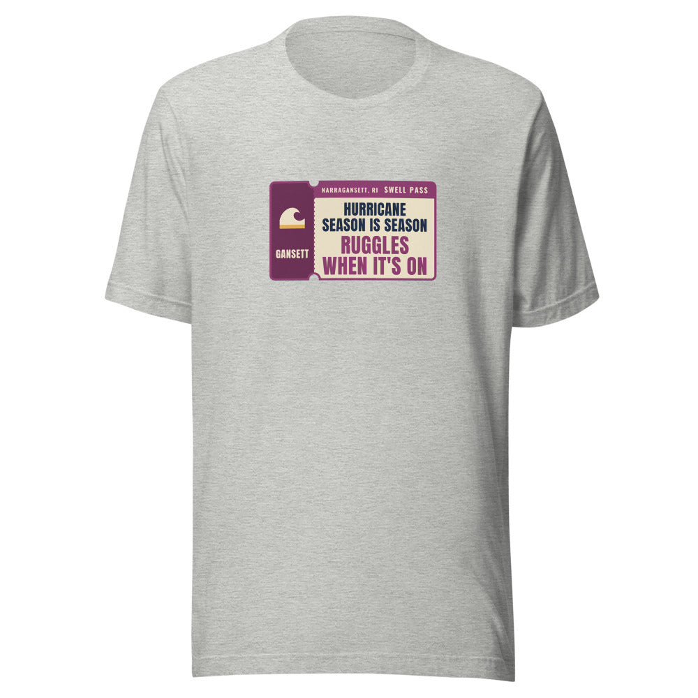 Narragansett Hurricane Season Is Season Ruggles When It's On – Tee – Heather Grey