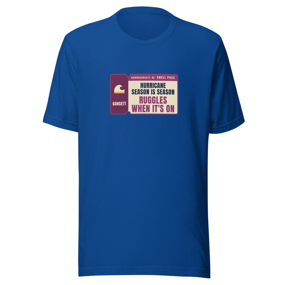 Narragansett Hurricane Season Is Season Ruggles When It's On – Tee – Royal