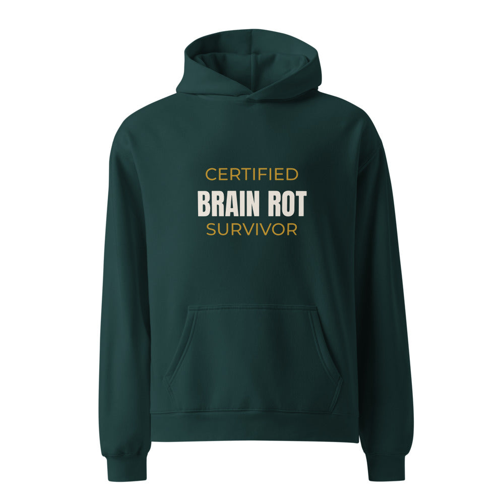 Hoodie Pine Green front
