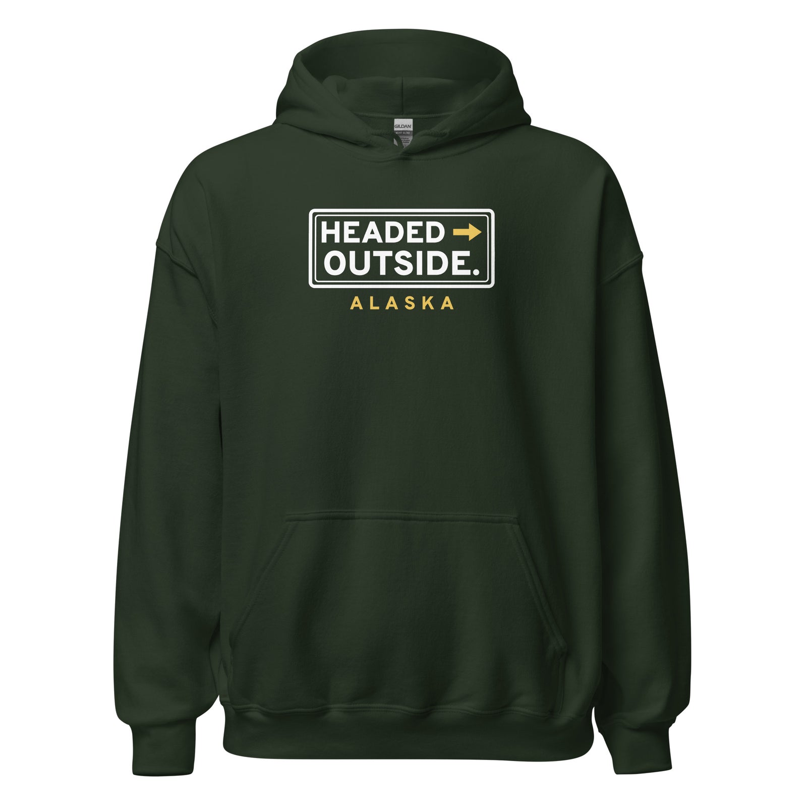 Alaska Headed Outside. – Hoodie – Forest