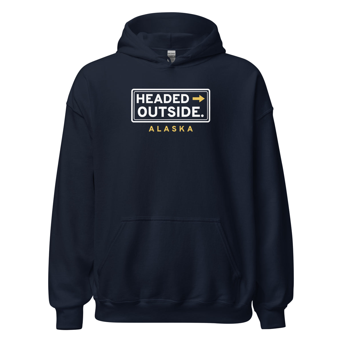 Alaska Headed Outside. – Hoodie – Navy