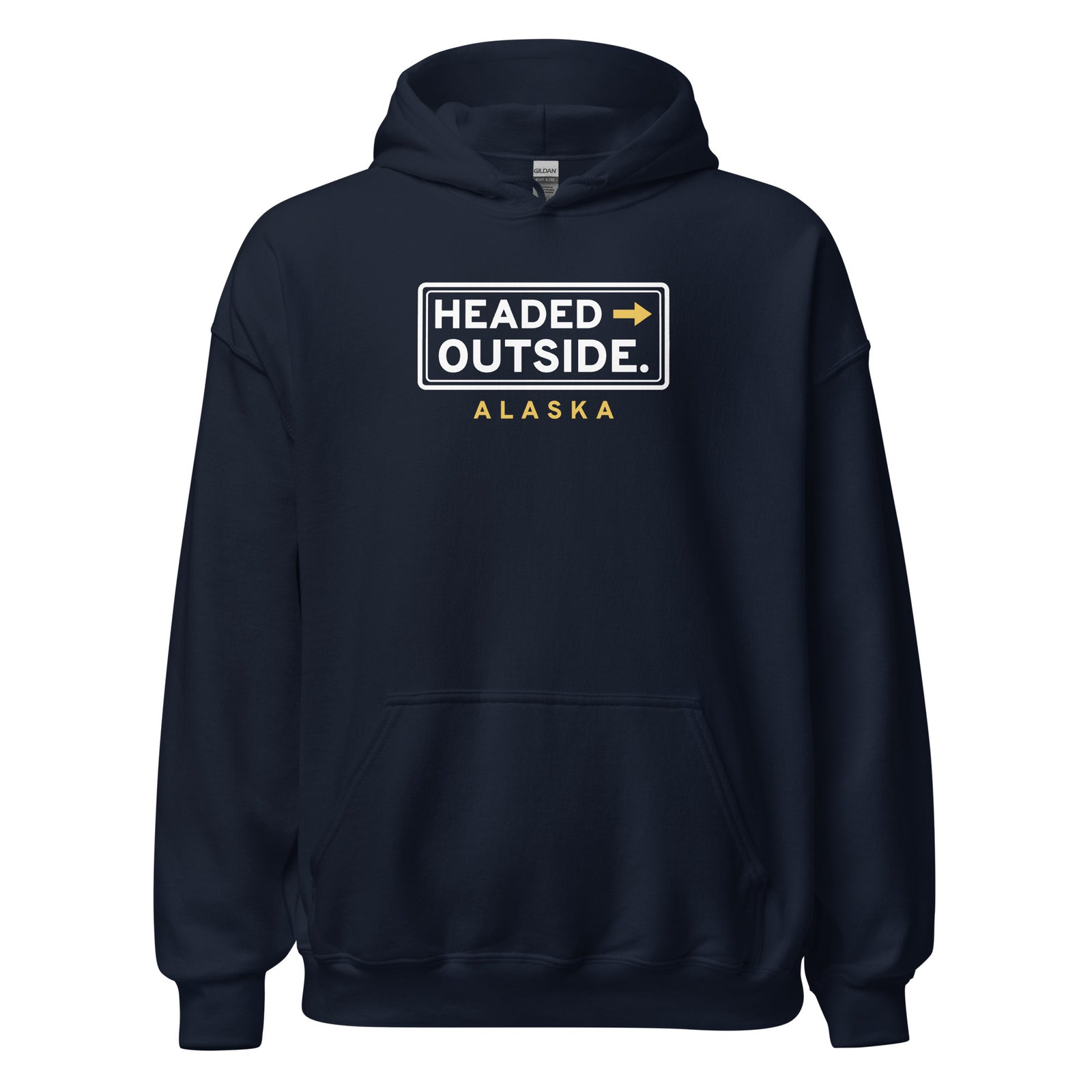 Alaska Headed Outside. – Hoodie – Navy