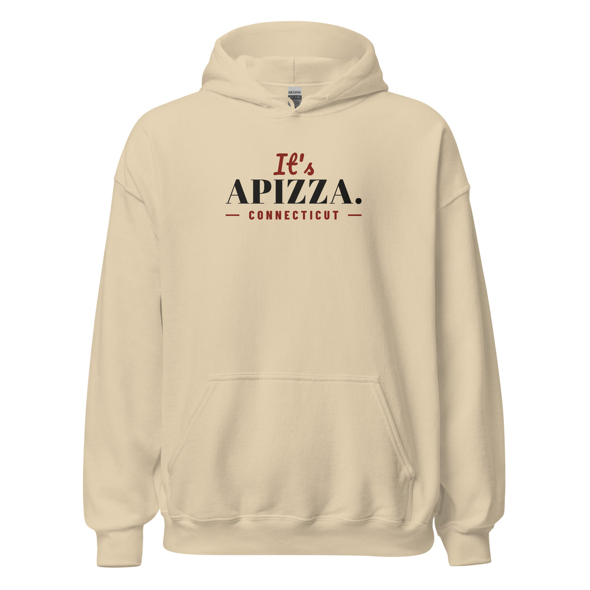 Connecticut It's Apizza. – Hoodie – Sand
