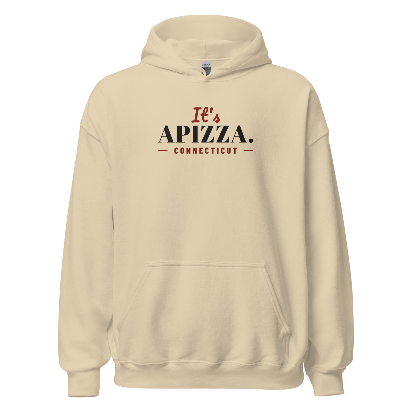 Connecticut It's Apizza. – Hoodie – Sand