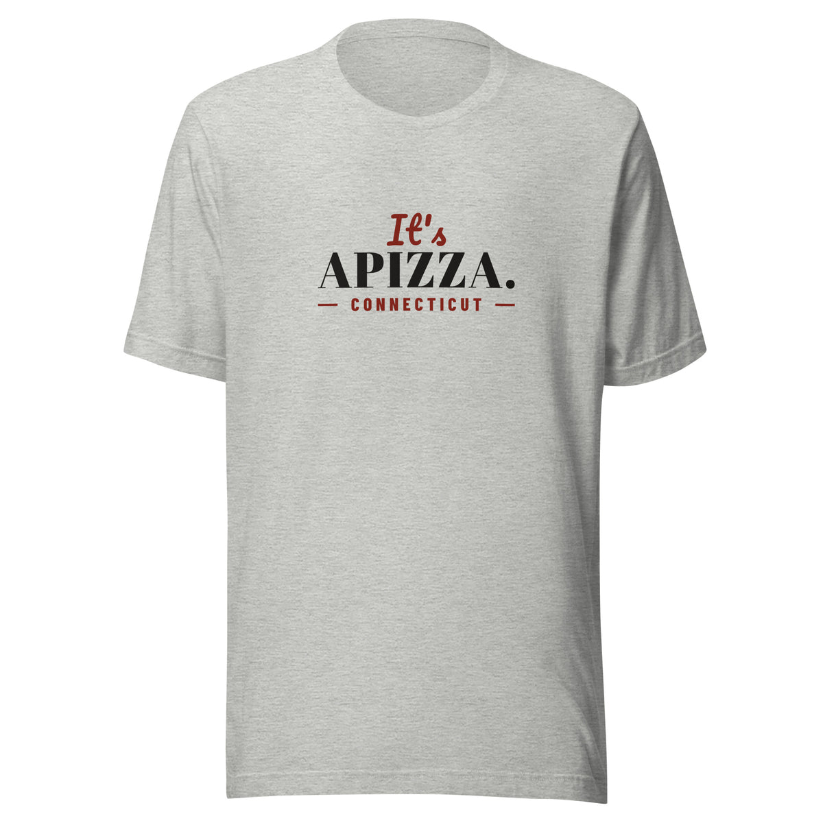 Connecticut It's Apizza. – Tee – Heather Grey