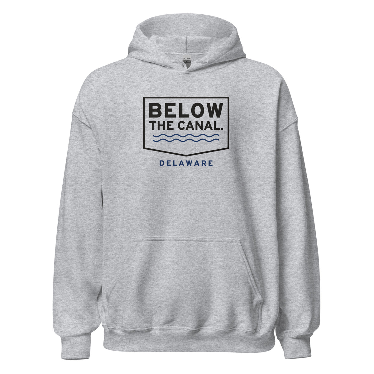 Delaware Below The Canal. – Hoodie – Heather Grey