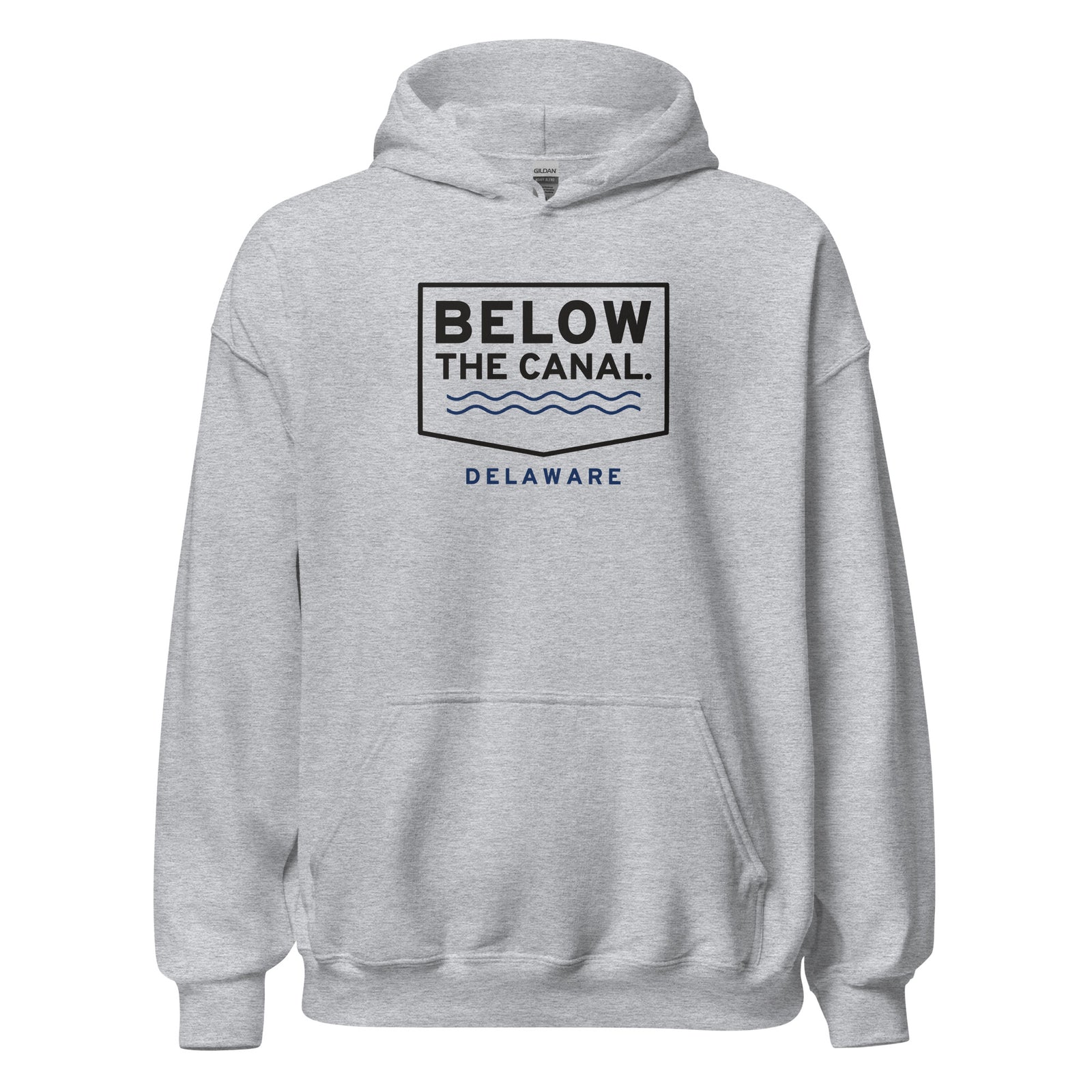 Delaware Below The Canal. – Hoodie – Heather Grey