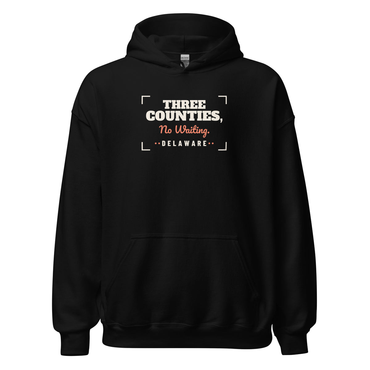 Delaware Three Counties No Waiting. – Hoodie – Black