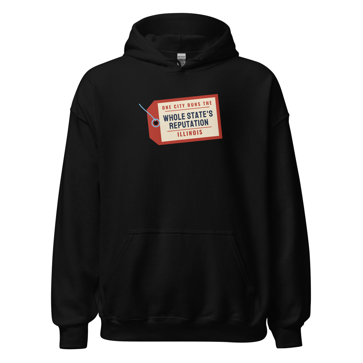 Illinois One City Runs The Whole State's Reputation – Hoodie – Black