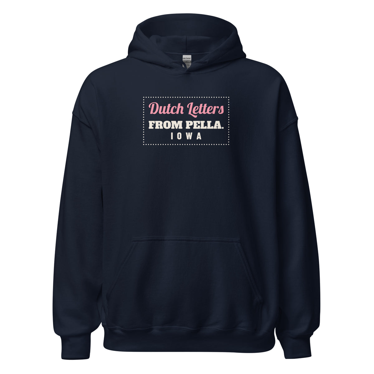 Iowa Dutch Letters From Pella. – Hoodie – Navy
