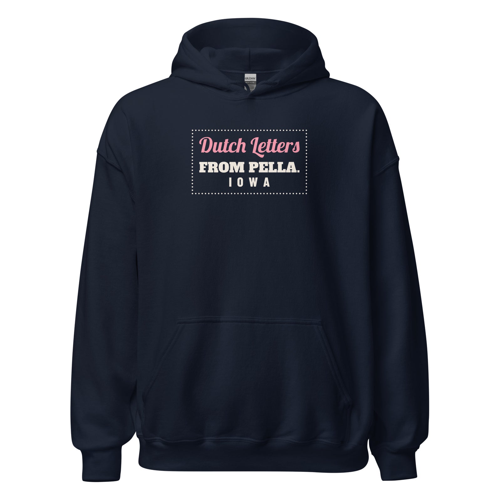Iowa Dutch Letters From Pella. – Hoodie – Navy
