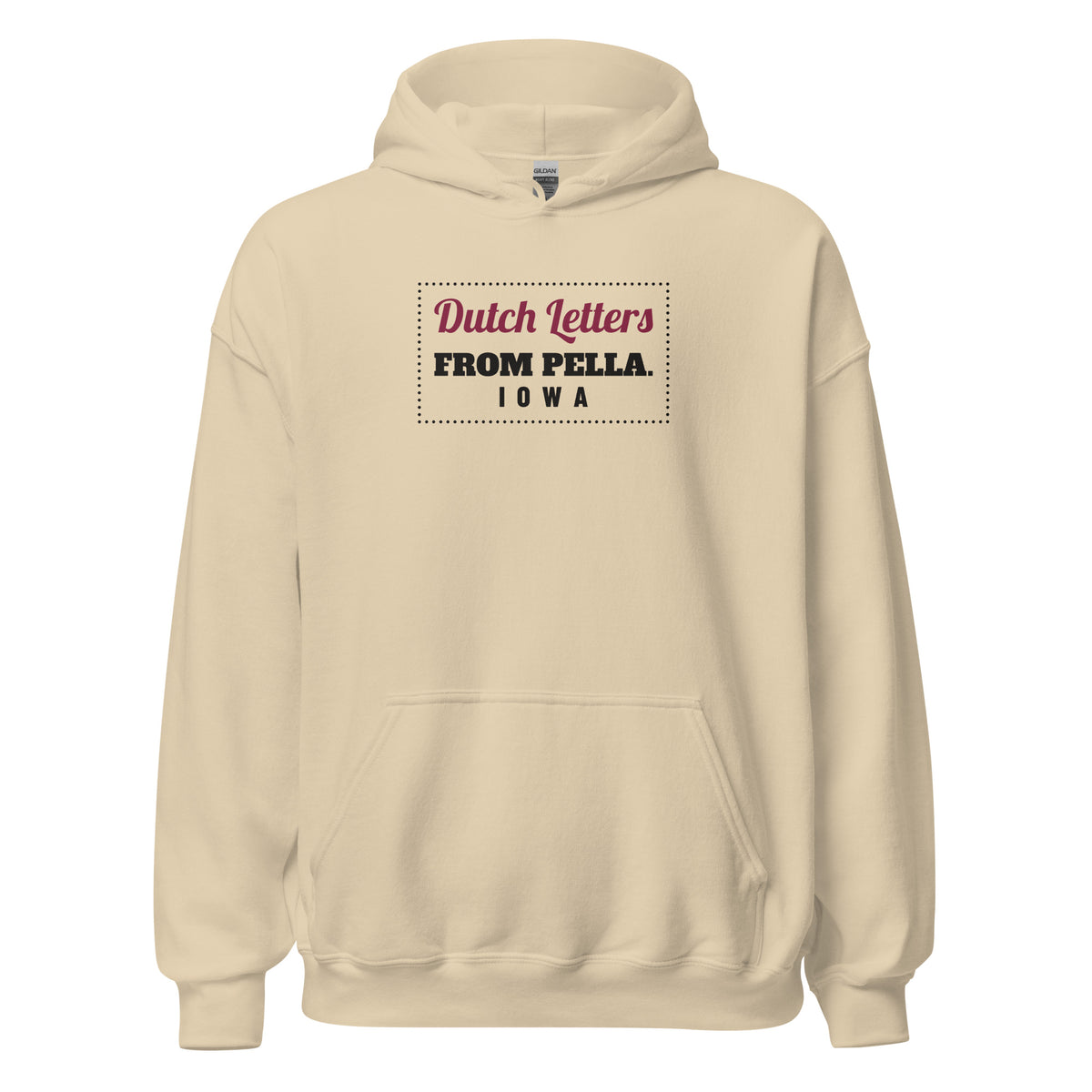 Iowa Dutch Letters From Pella. – Hoodie – Sand