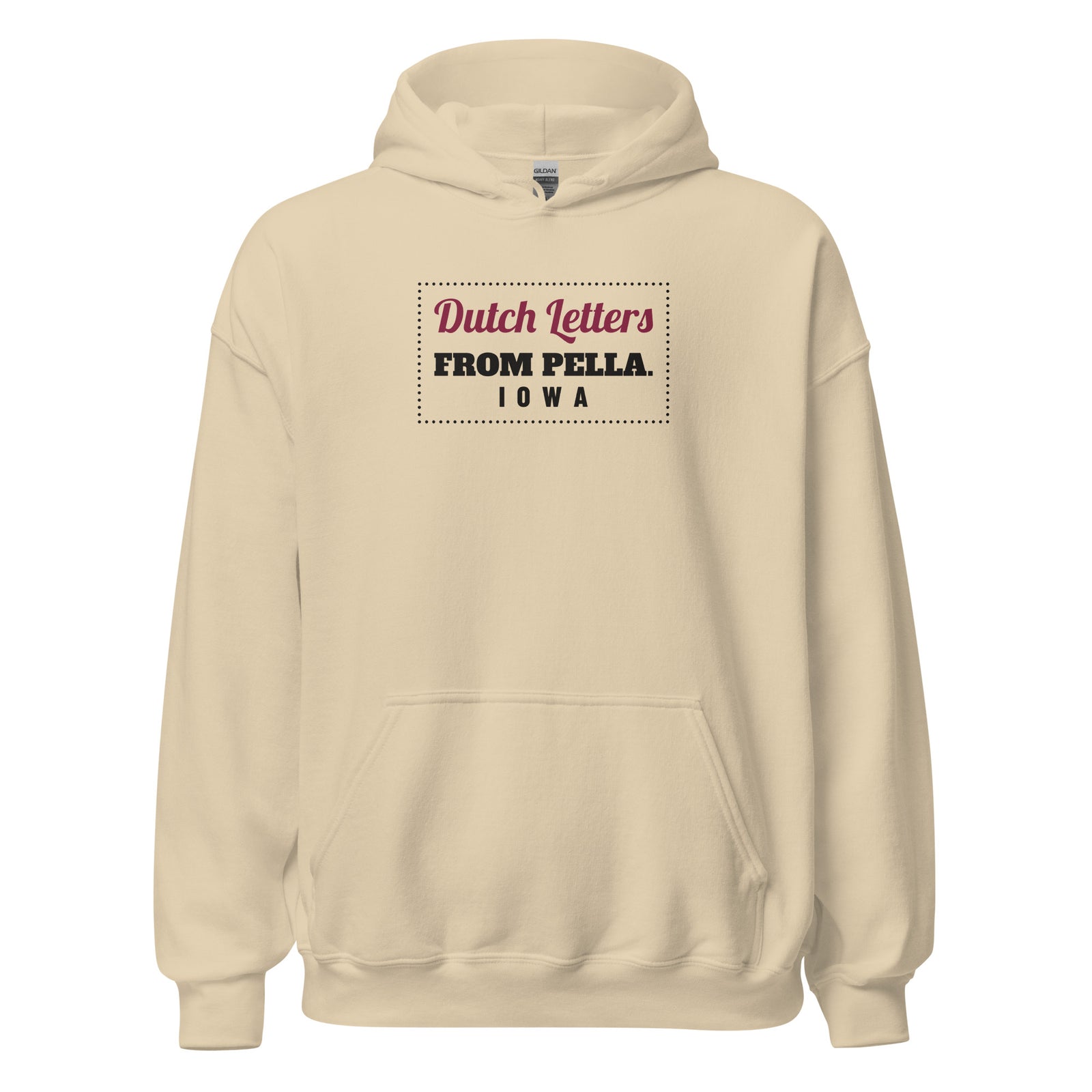 Iowa Dutch Letters From Pella. – Hoodie – Sand