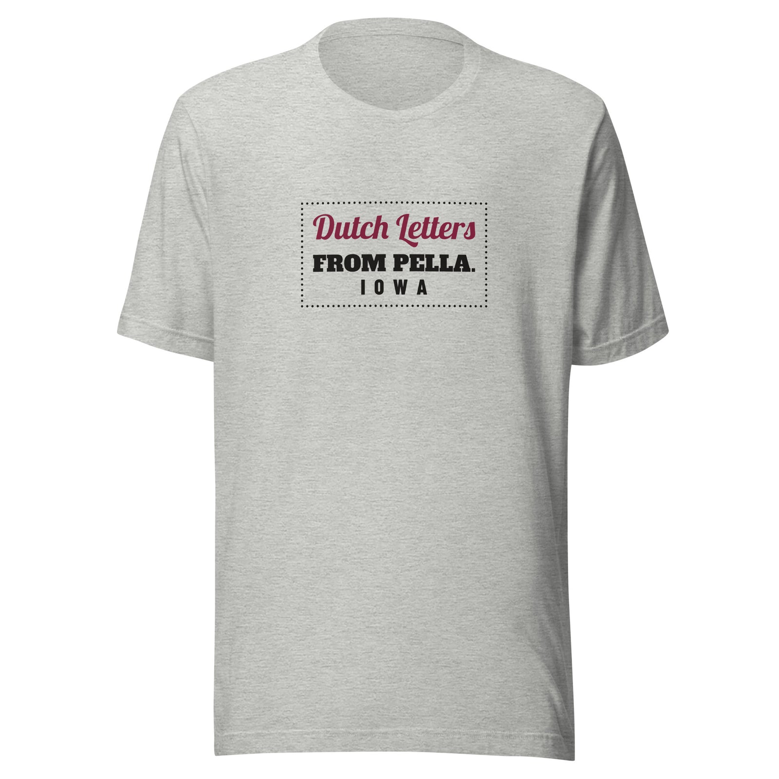 Iowa Dutch Letters From Pella. – Tee – Heather Grey