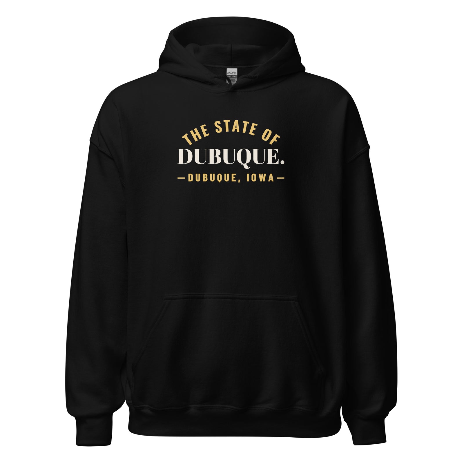 Iowa The State Of Dubuque. – Hoodie – Black