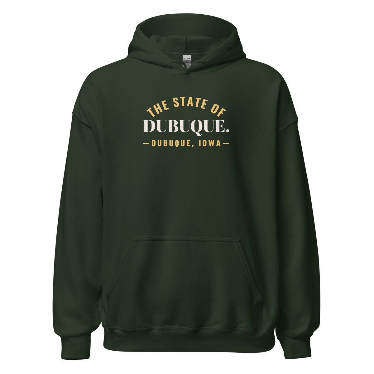 Iowa The State Of Dubuque. – Hoodie – Forest