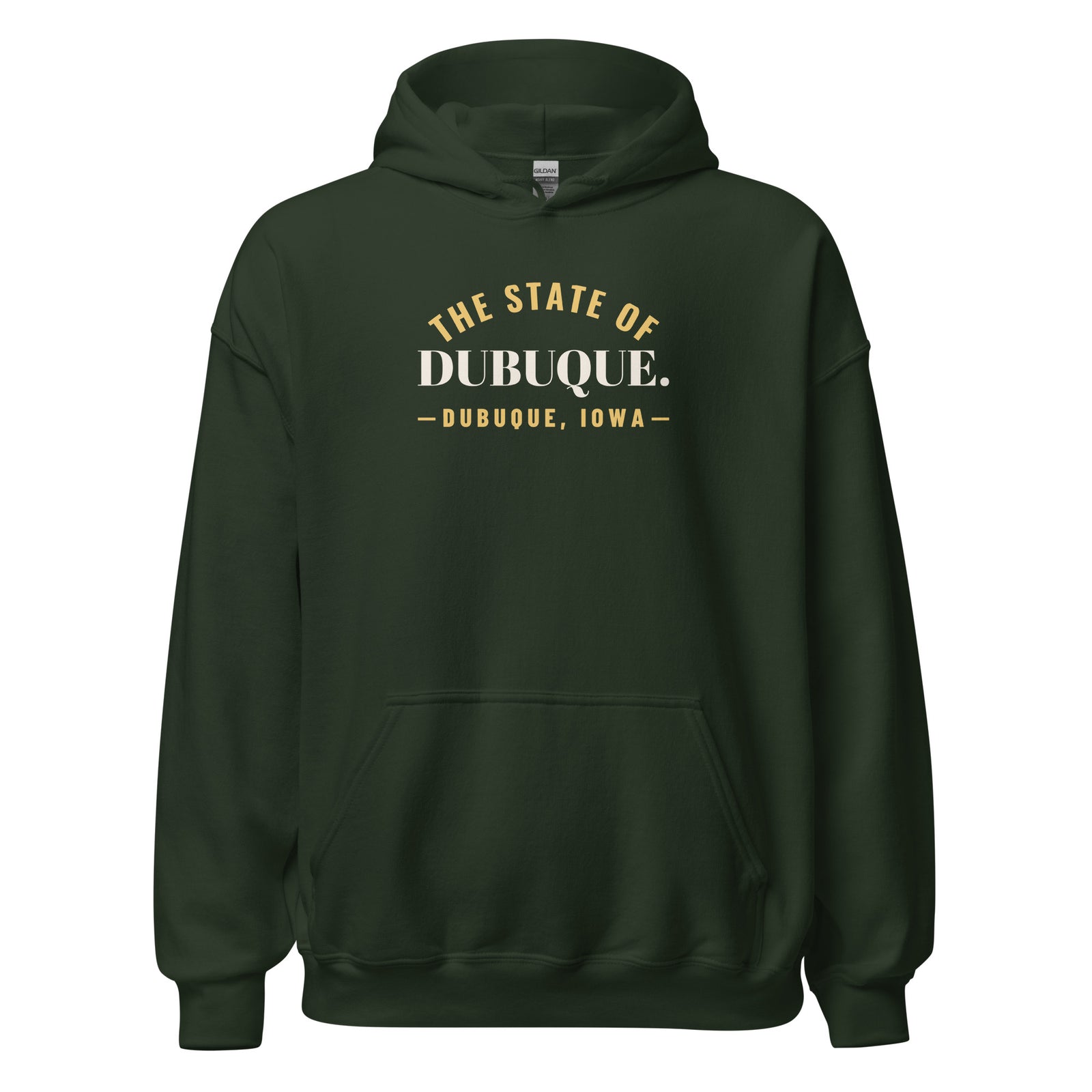 Iowa The State Of Dubuque. – Hoodie – Forest