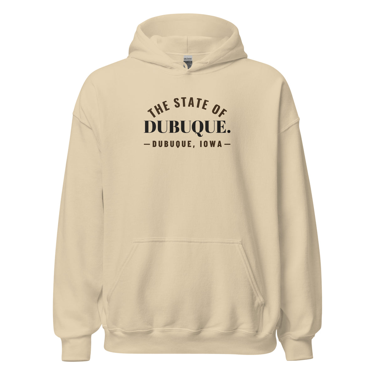 Iowa The State Of Dubuque. – Hoodie – Sand