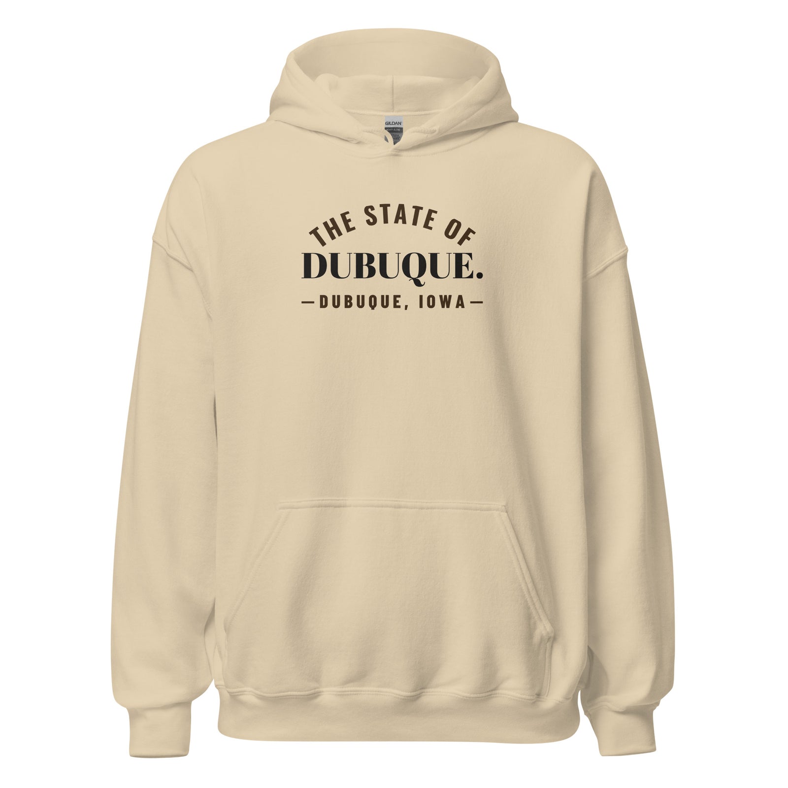 Iowa The State Of Dubuque. – Hoodie – Sand