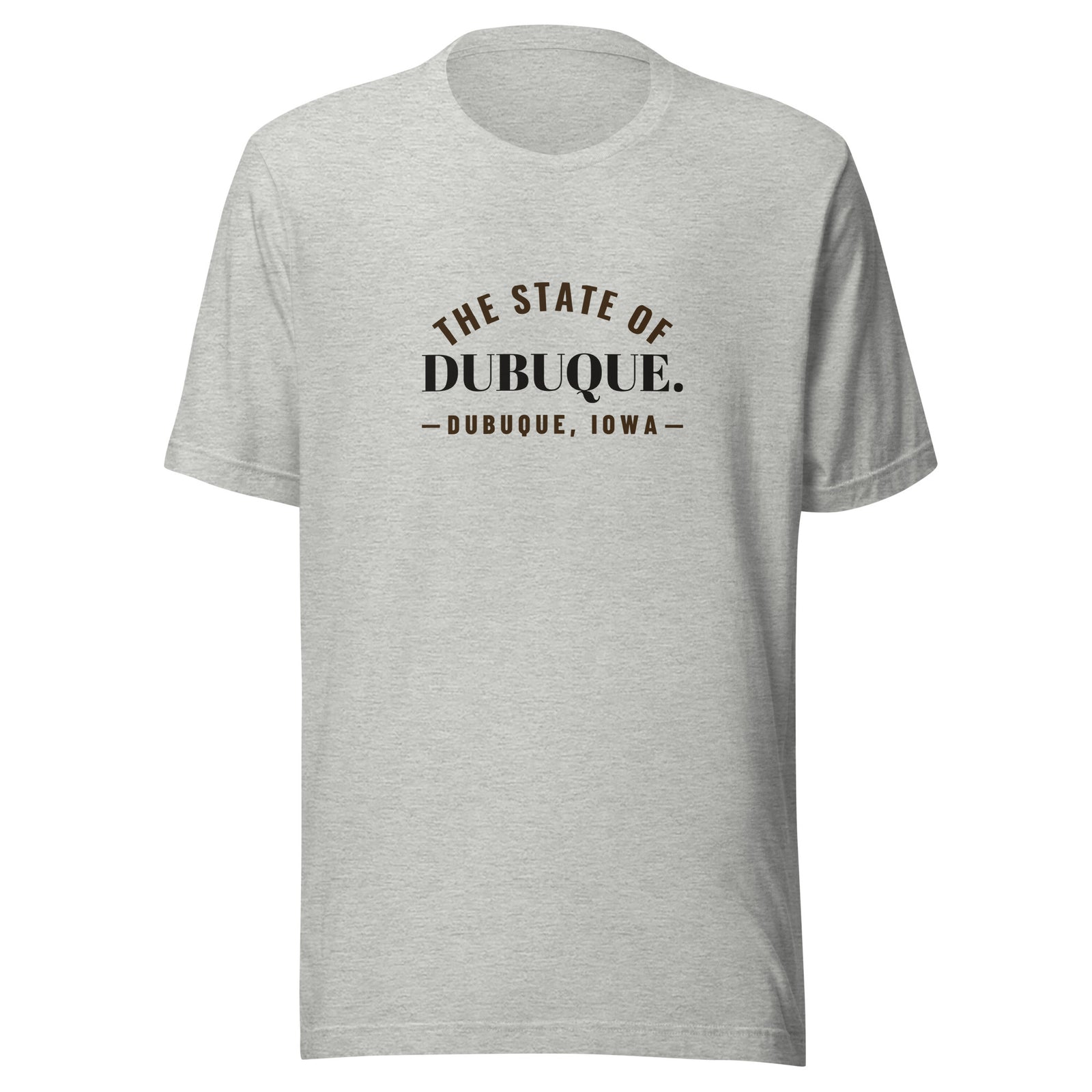 Iowa The State Of Dubuque. – Tee – Heather Grey