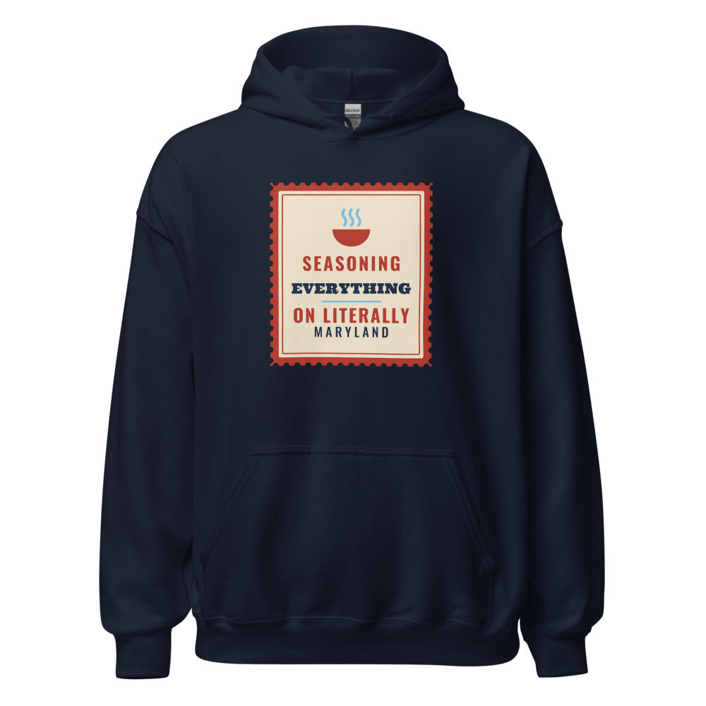 Maryland Seasoning On Literally Everything – Hoodie – Navy