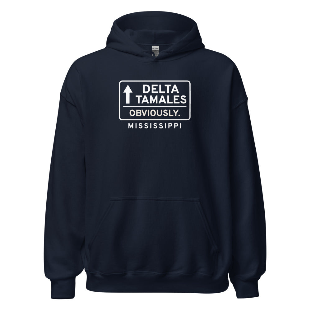 Mississippi Delta Tamales. Obviously. – Hoodie – Navy