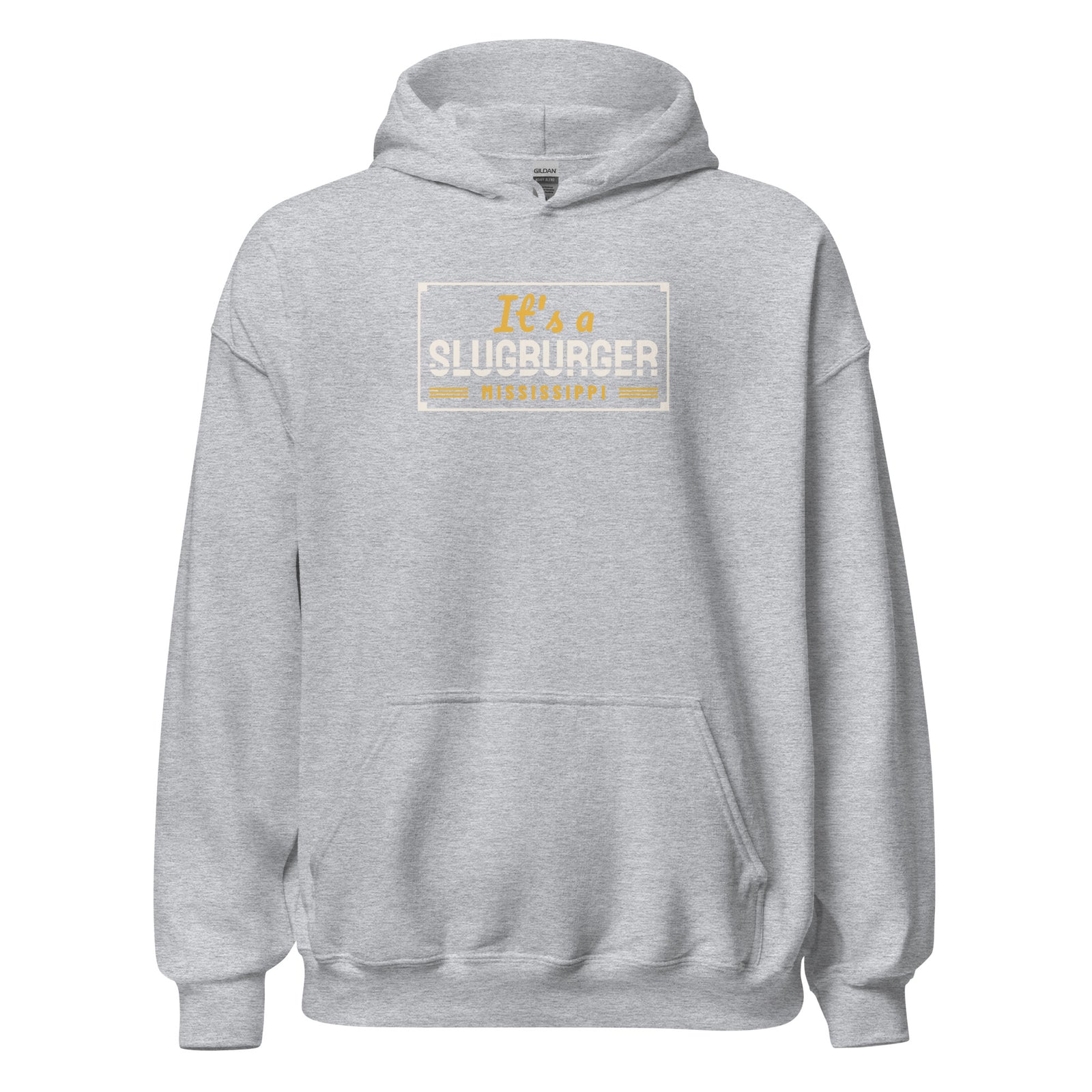 Mississippi It's A Slugburger. – Hoodie – Heather Grey
