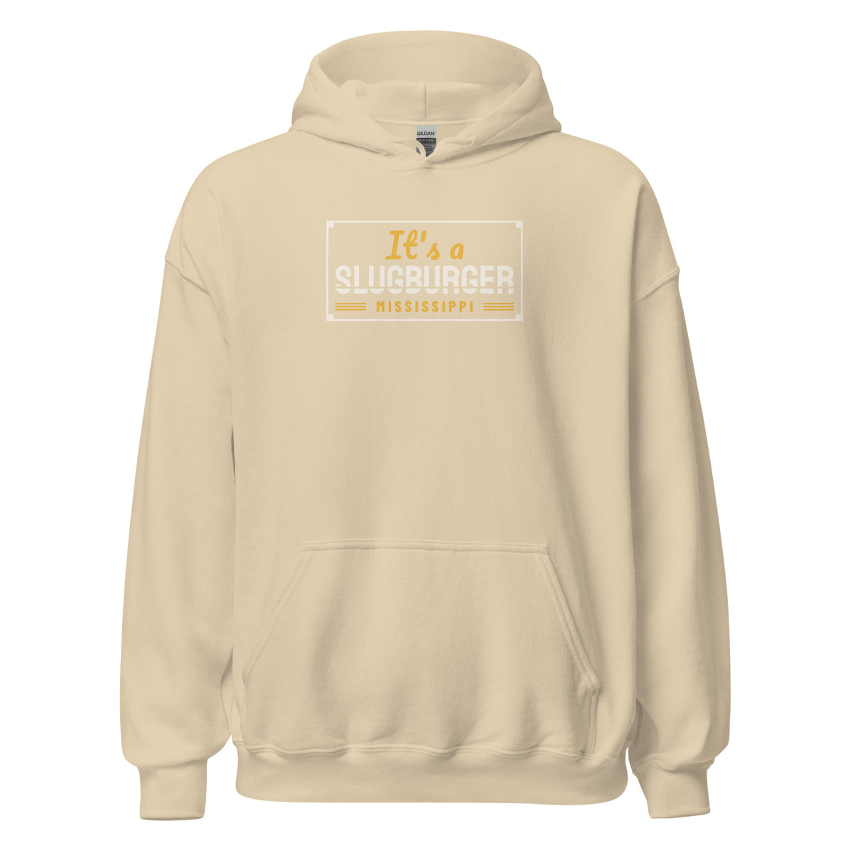 Mississippi It's A Slugburger. – Hoodie – Sand