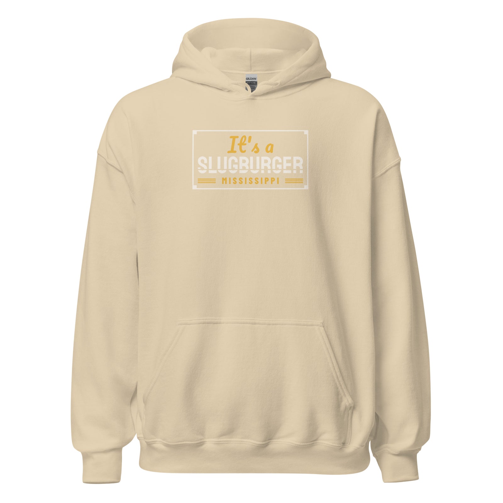 Mississippi It's A Slugburger. – Hoodie – Sand