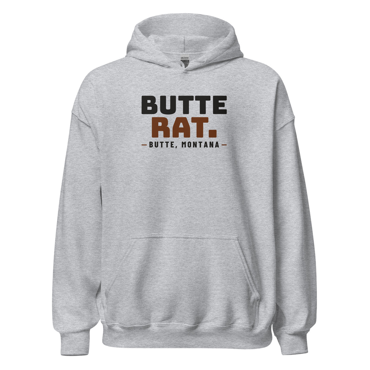 Montana Butte Rat. – Hoodie – Heather Grey