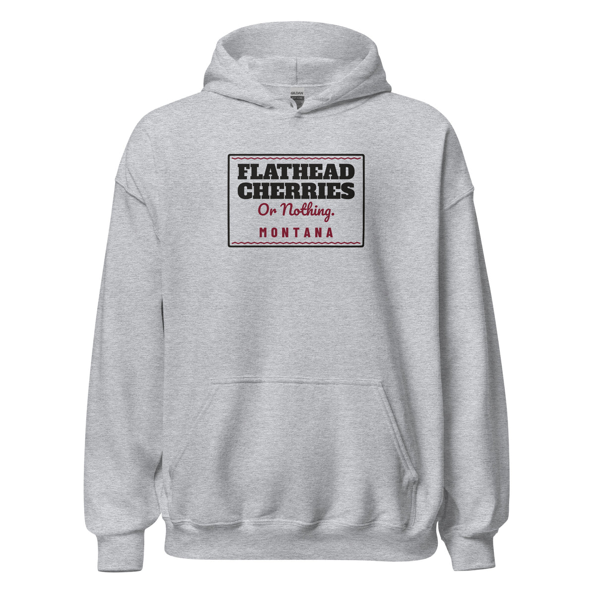 Montana Flathead Cherries Or Nothing. – Hoodie – Heather Grey