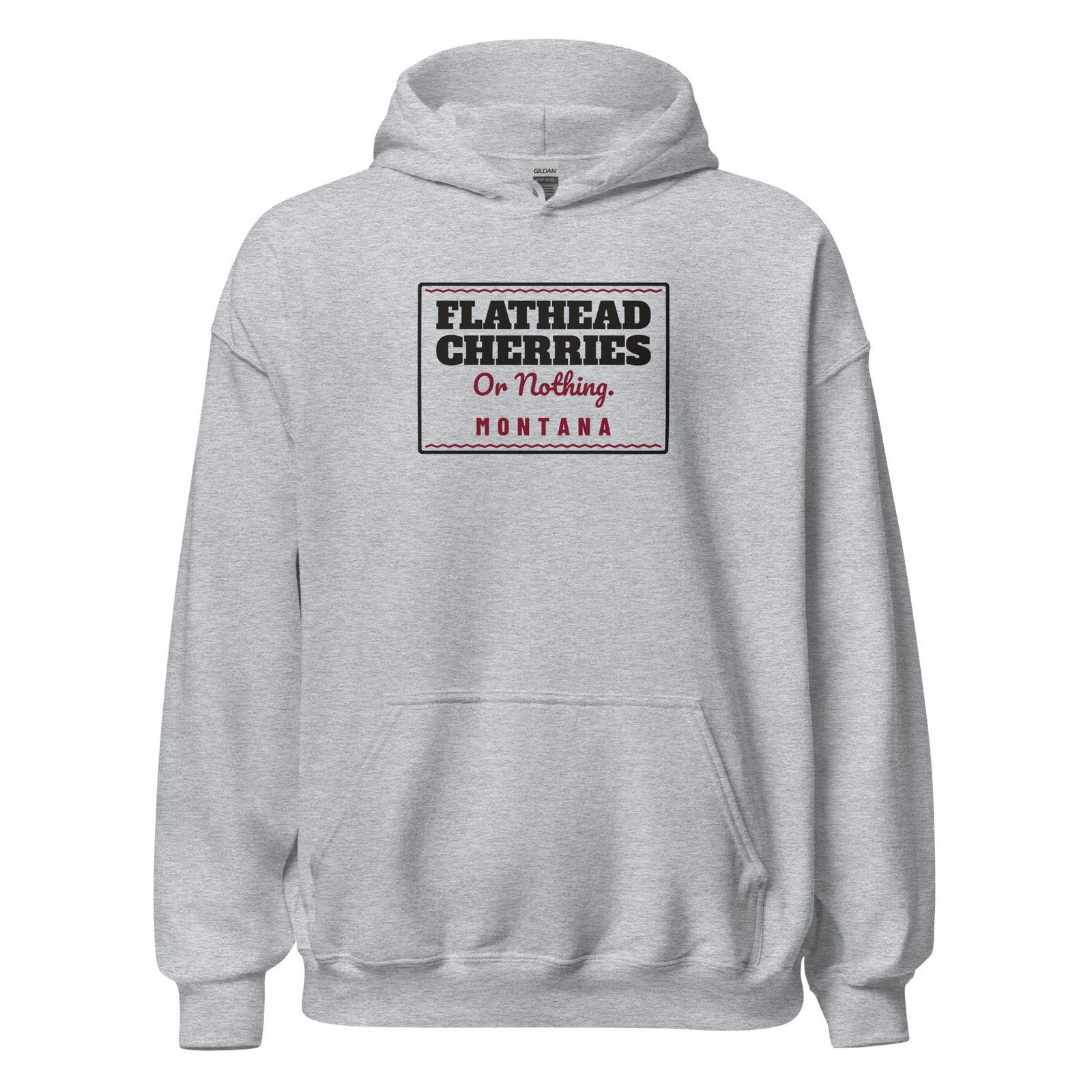 Montana Flathead Cherries Or Nothing. – Hoodie – Heather Grey