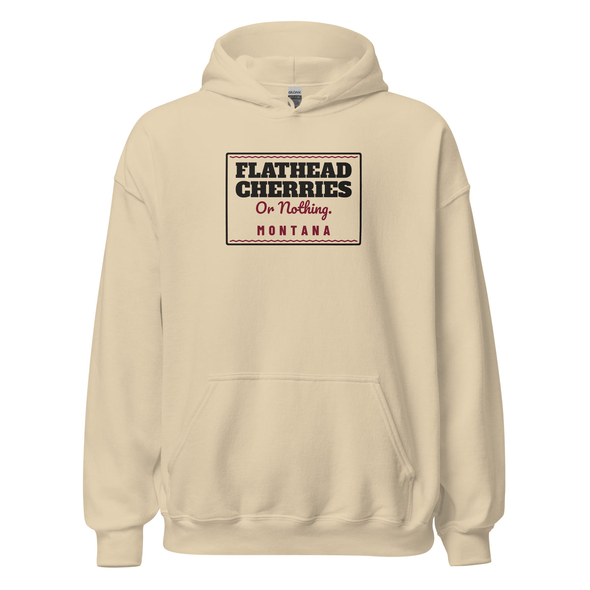 Montana Flathead Cherries Or Nothing. – Hoodie – Sand