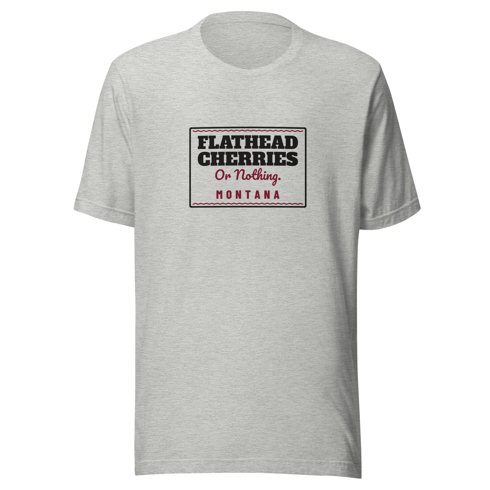 Montana Flathead Cherries Or Nothing. – Tee – Heather Grey