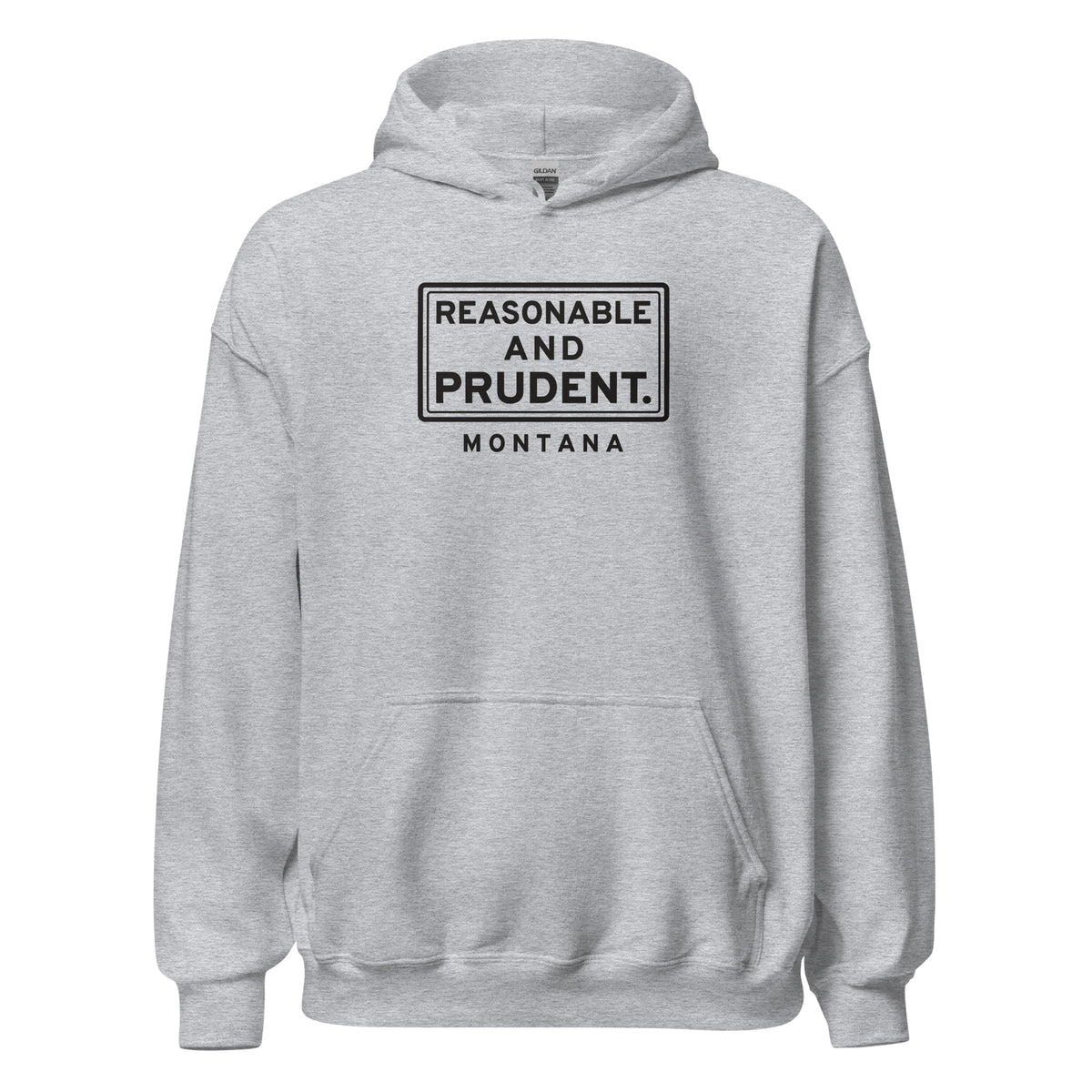 Montana Reasonable And Prudent. – Hoodie – Heather Grey