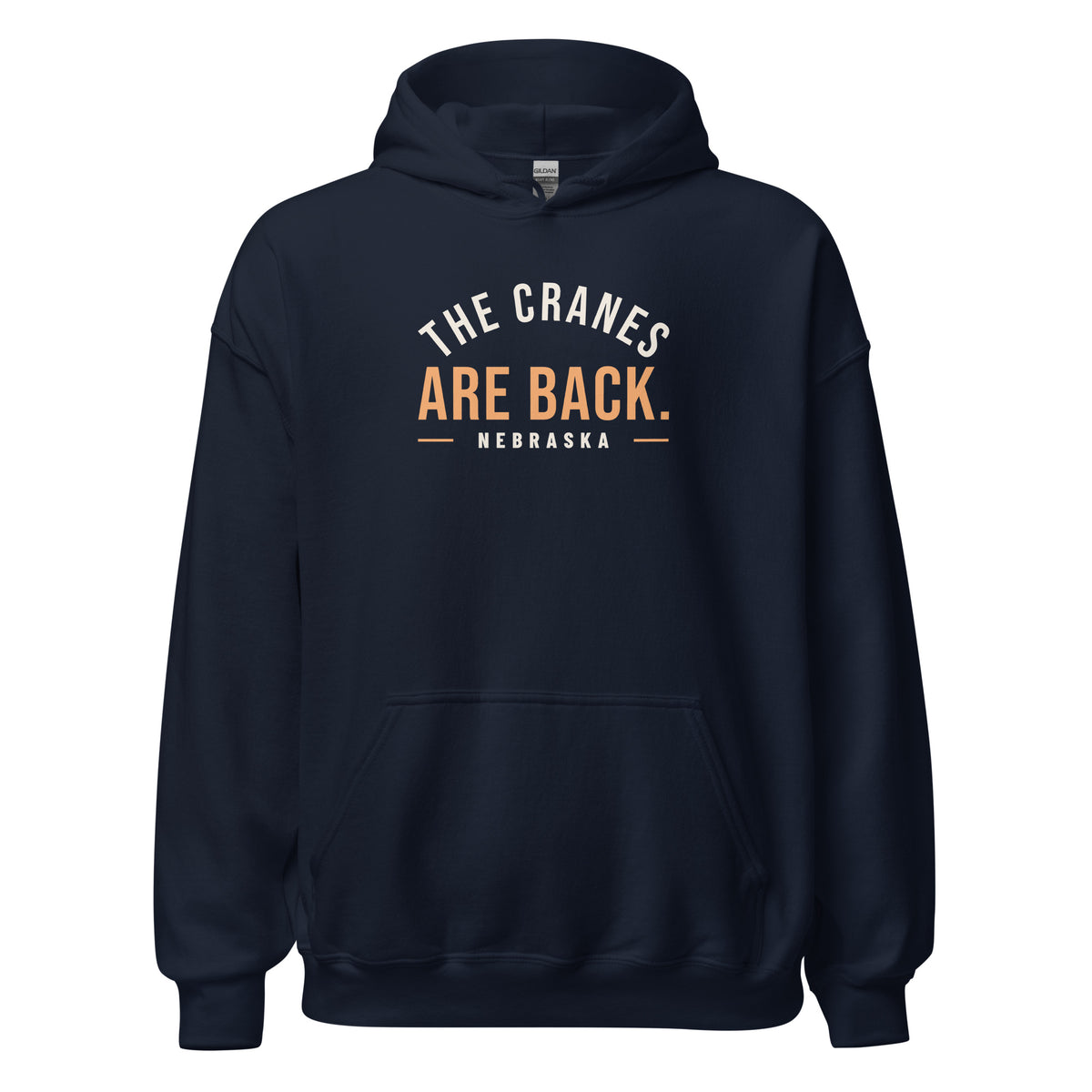 Nebraska The Cranes Are Back. – Hoodie – Navy