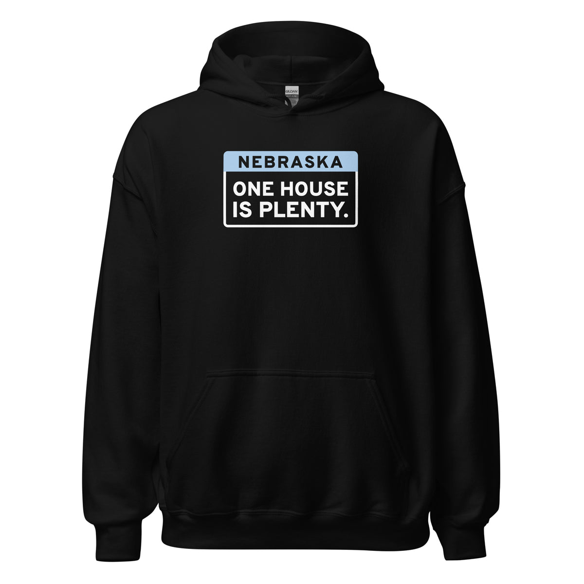 Nebraska One House Is Plenty. – Hoodie – Black