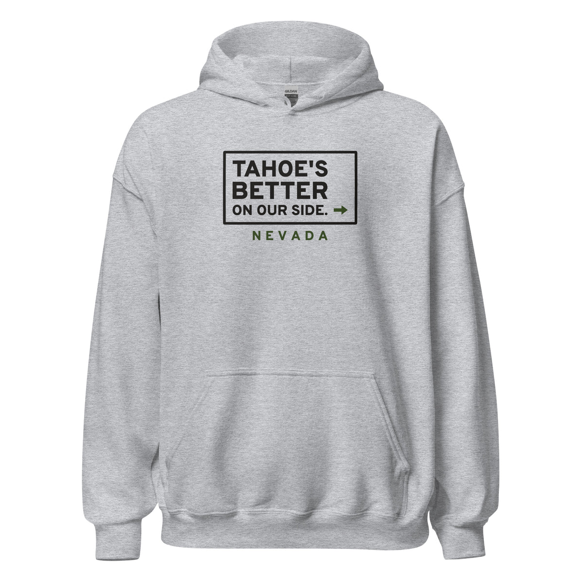 Nevada Tahoe's Better On Our Side. – Hoodie – Heather Grey