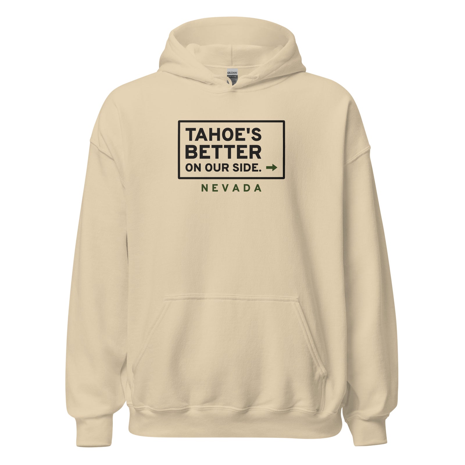 Nevada Tahoe's Better On Our Side. – Hoodie – Sand