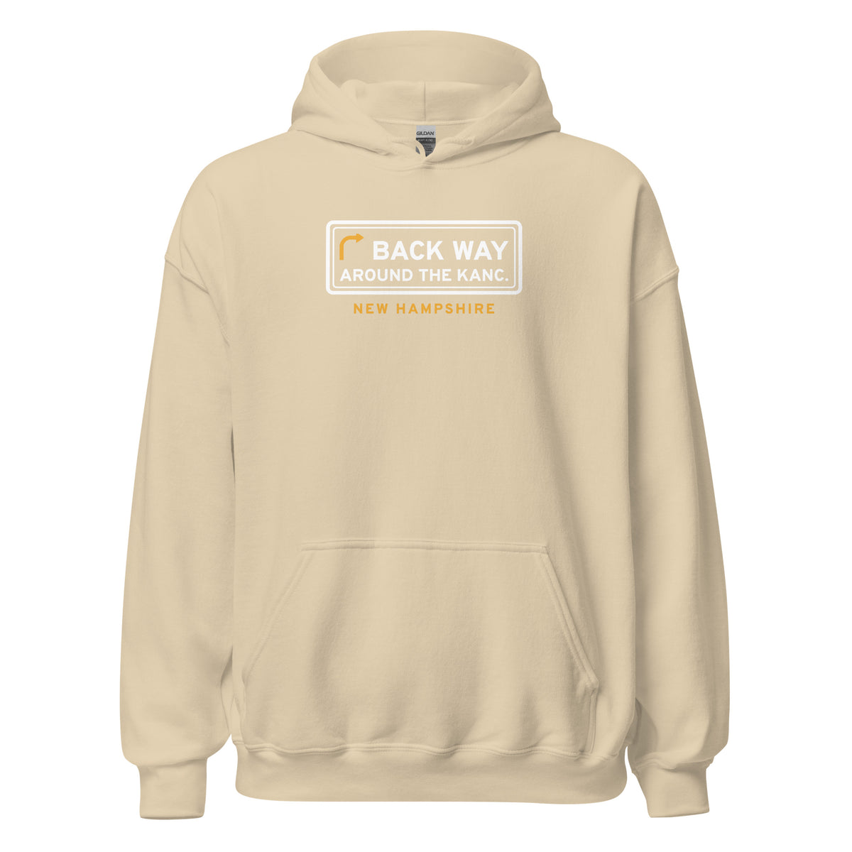 New Hampshire Back Way Around The Kanc. – Hoodie – Sand