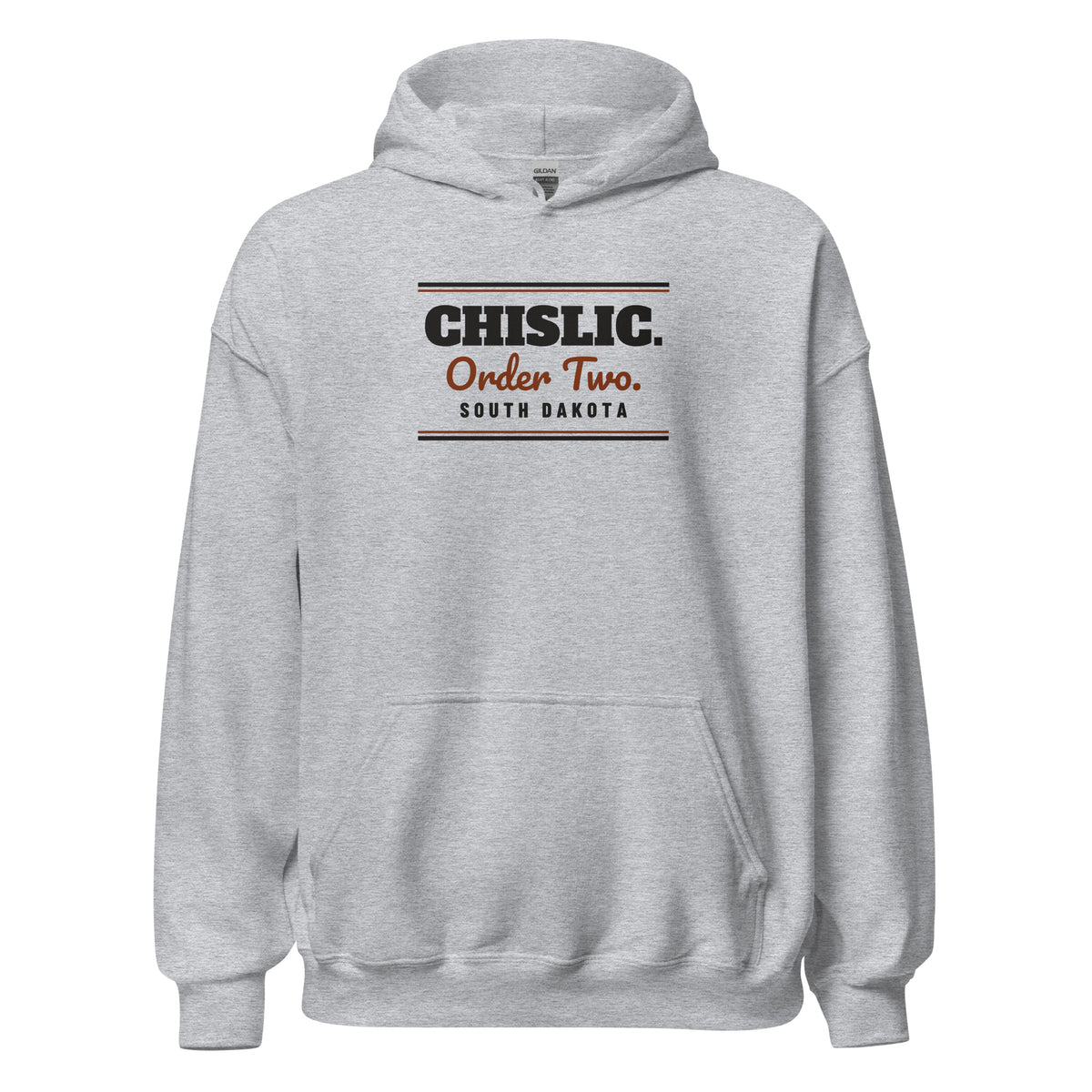 South Dakota Chislic. Order Two. – Hoodie – Heather Grey