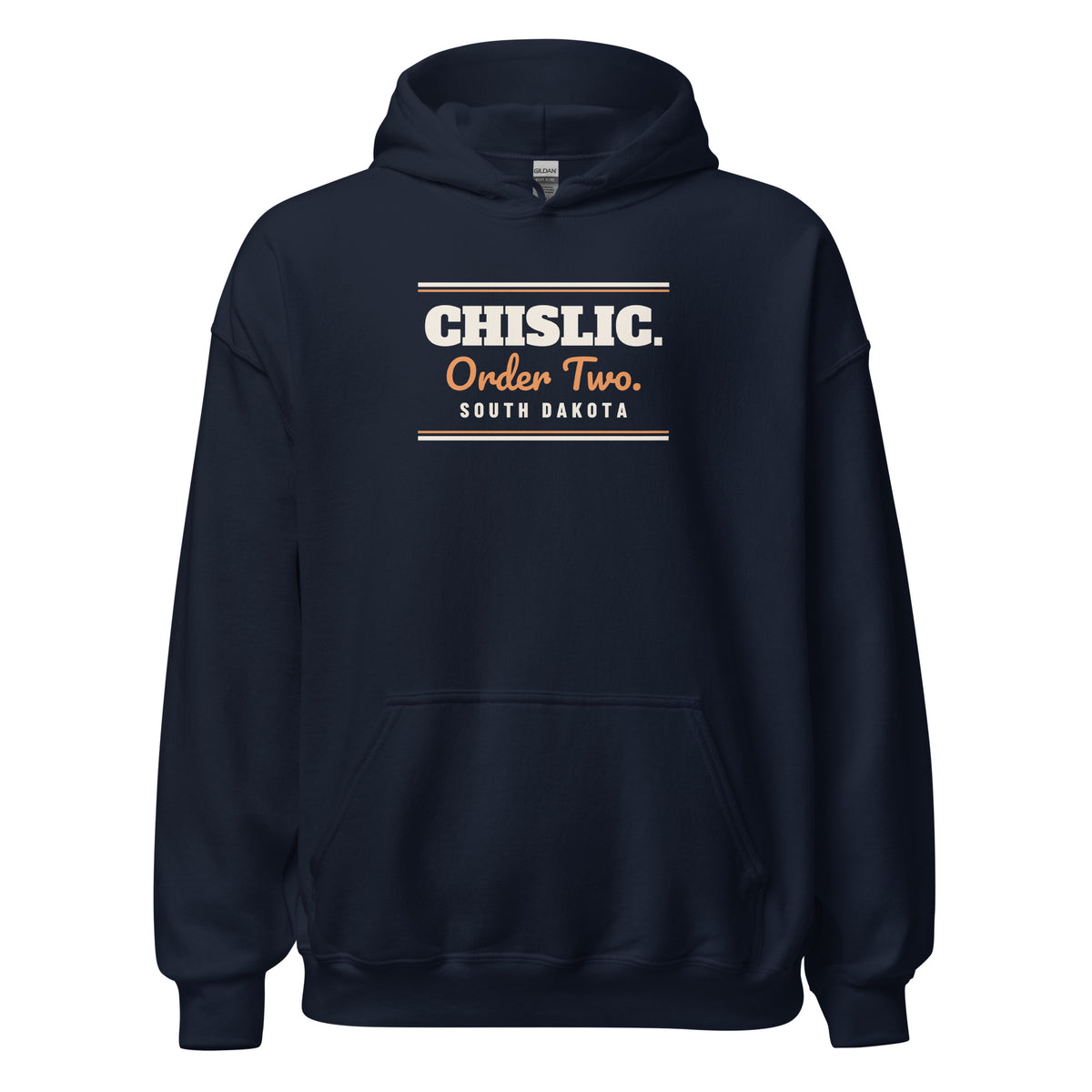 South Dakota Chislic. Order Two. – Hoodie – Navy