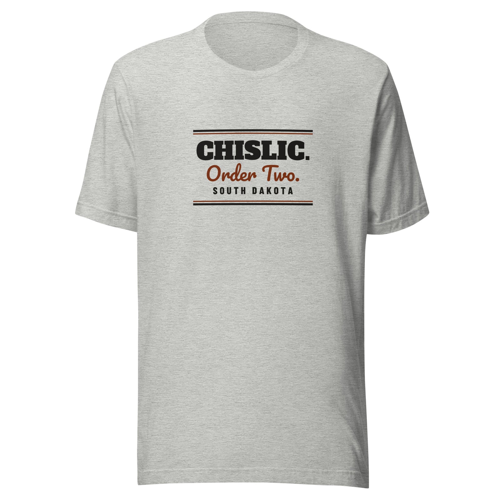 South Dakota Chislic. Order Two. – Tee – Heather Grey